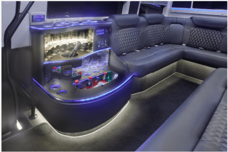14 passenger Party Bus Sprinter Interior 2